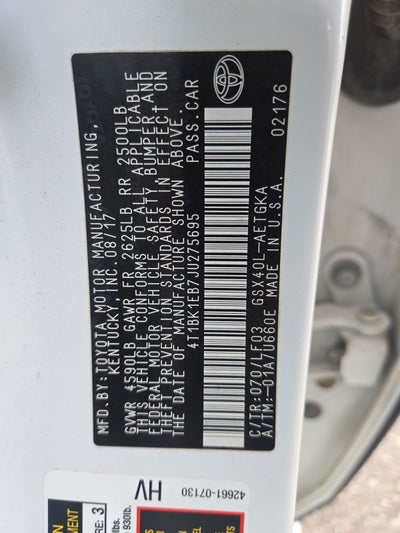 2018 Toyota Avalon Base