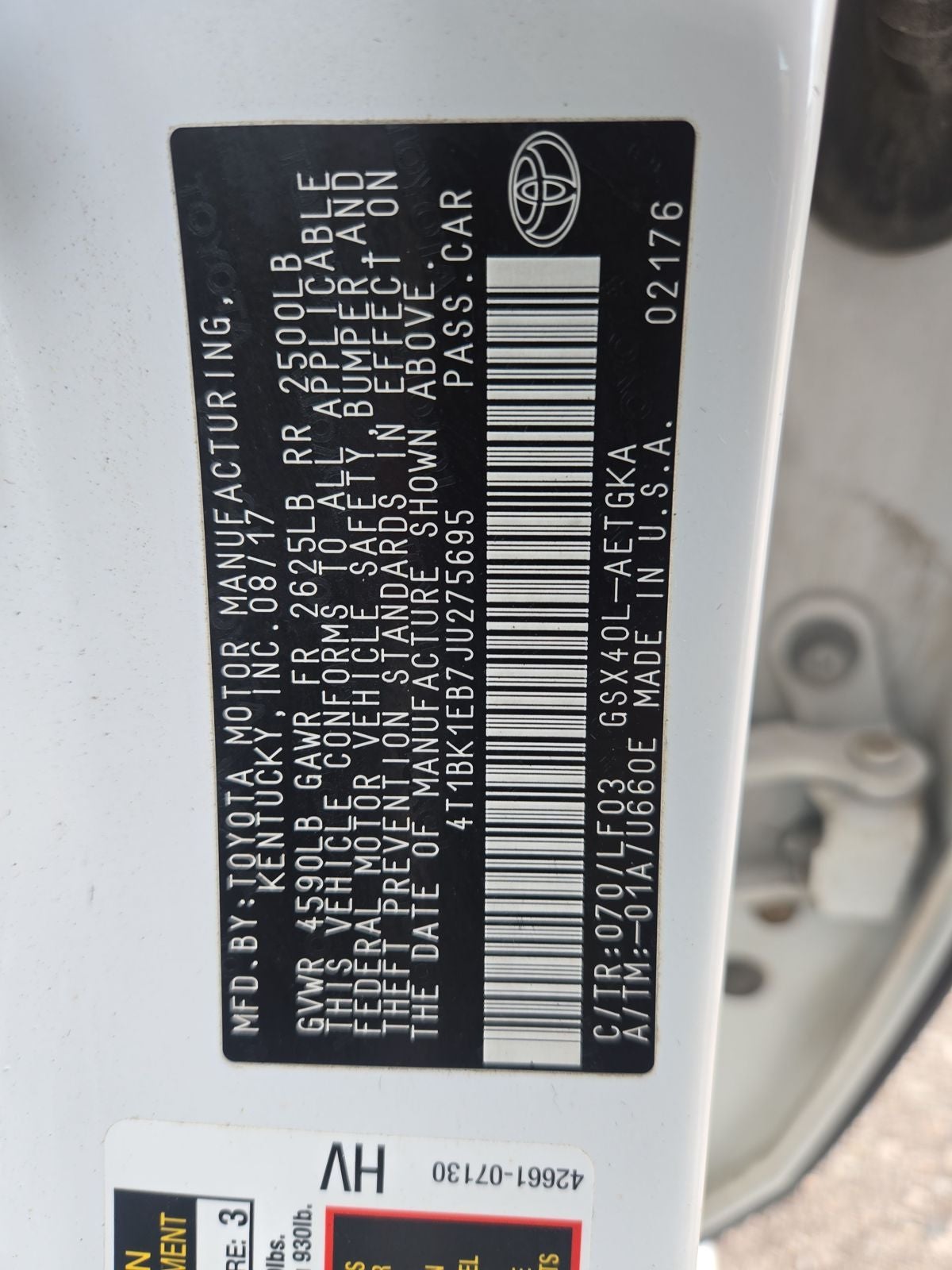 2018 Toyota Avalon Base