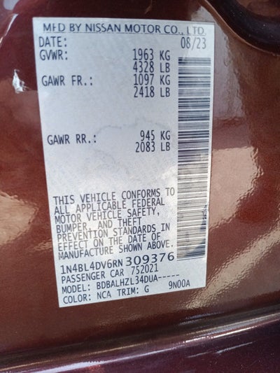 2024 Nissan Altima 2.5 SV