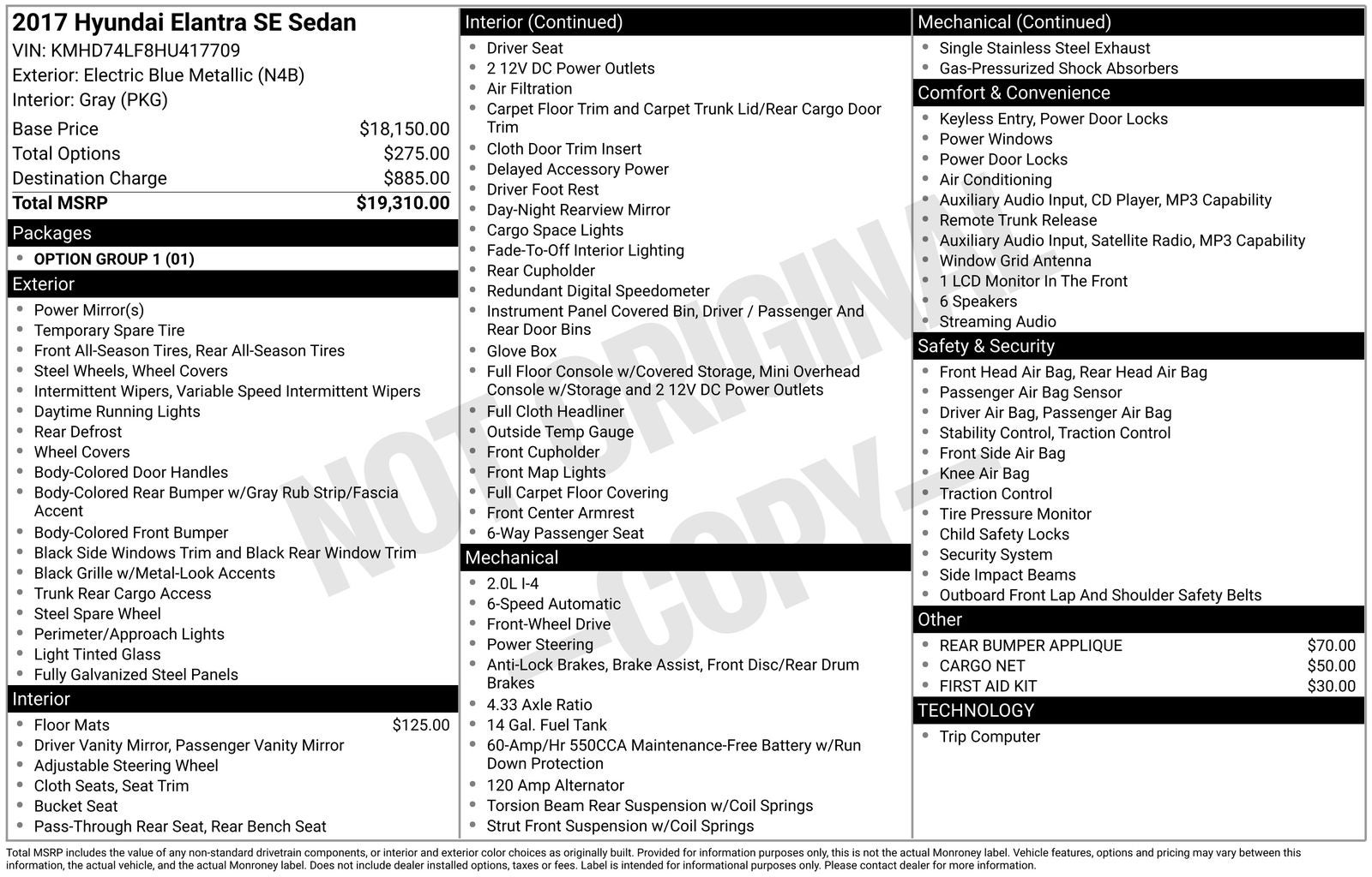 2017 Hyundai Elantra SE